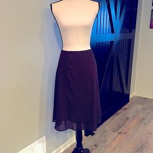 New York & Company Polka Dot Skirt - Dark Brown
